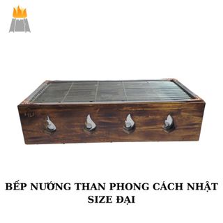 Bếp nướng than BBQ kiểu Nhật dành cho 4 người, hình chữ nhật 22x44cm giá sỉ