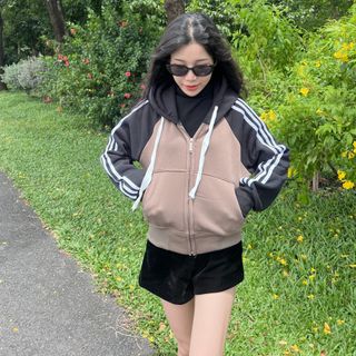 ÁO KHOÁC NỈ PHỐI MÀU VIỀN TAY 35-55KG - NHƯ Ý BOUTIQUE