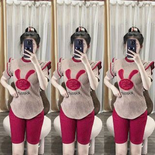 BỘ THUN XỐP NHẬT THÊU THỎ - NHƯ Ý BOUTIQUE