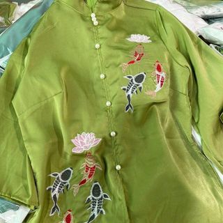 BỘ ĐỒ LAM THÊU CHẤT GẤM XƯỚC - NHƯ Ý BOUTIQUE