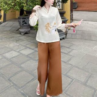 BỘ ĐỒ LAM THÊU CHẤT TUYẾT NHUNG - NHƯ Ý BOUTIQUE