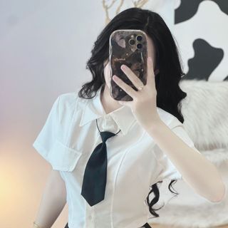 ÁO SƠ MI TAY NGẮN KÈM CÀ VẠT - LÊ PHƯƠNG BOUTIQUE