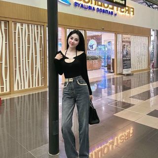 ÁO THUN GÂN TAY DÀI PHỐI KHOEN - NHƯ Ý BOUTIQUE