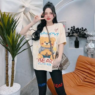 SET BỘ THUN ÁO THUN RỘNG QUẦN ÔM HAPPY BEAR NHUYS21- NHƯ Ý BOUTIQUE
