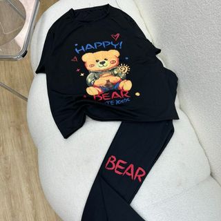 SET BỘ THUN ÁO THUN RỘNG QUẦN ÔM HAPPY BEAR NHUYS21- NHƯ Ý BOUTIQUE