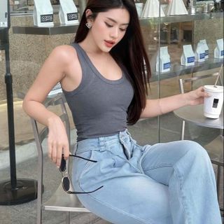 ÁO THUN BA LỖ CÓ MUỐT NGỰC FORM DÀI - NHƯ Ý BOUTIQUE
