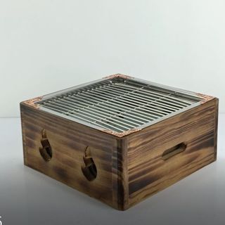 Bếp Nướng Than Phong Cách Nhật Vuông 22cm Dành Cho 1 - 2 Người , Nướng Trực Tiếp Tại Bàn
