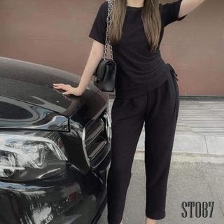 SET BỘ THUN GÂN TAY NGẮN RÚT EO ST087 - NHƯ Ý BOUTIQUE