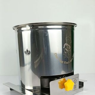 Nồi Lẩu Sâu Lòng Inox Size Đại Kèm Bếp Cồn - Bộ Bếp Lẩu Chuyên Dụng & Tiện Lợi Với Ngăn Châm Cồn, Chắn Gió Tốt