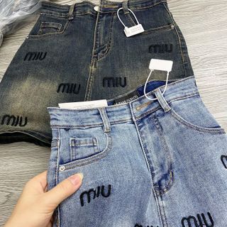 CHÂN VÁY JEAN NGẮN THÊU CO GIÃN - NHƯ Ý BOUTIQUE
