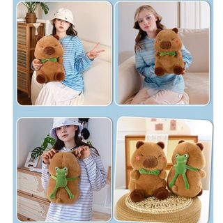 GẤU BÔNG CAPYBARA ĐEO ẾCH DỄ THƯƠNG SIZE 40CM