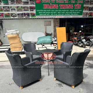 Ghế nhựa cafe nhựa giả mây cao cấp giá rẻ