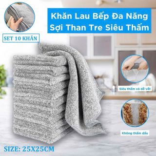 SET 10 KHĂN THAN TRE LAU BẾP ĐA NĂNG giá sỉ