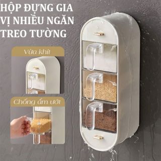 HỘP ĐỰNG GIA VỊ NHIỀU NGĂN TREO TƯỜNG giá sỉ