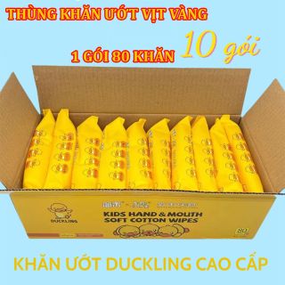 THÙNG KHĂN ƯỚT GẤU LOTSO/ VỊT VÀNG ( 10 GÓI ) , 80 TỜ giá sỉ