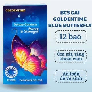 ￼Bao cao su GOLDENTIME Blue siêu mỏng có gai lớn kéo dài thời gian công nghệ Hàn Quốc giá sỉ