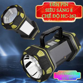 ĐÈN PIN SẠC SIÊU SÁNG 8 CHẾ ĐỘ HC-262 , CHO CẤM TRẠI HC262 giá sỉ