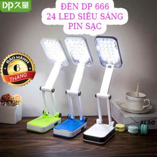 ĐÈN BÀN 24 LED PIN SẠC YT 666 ÁNH SÁNG TRẮNG- SIÊU SÁNG - FULL BOX DP666 giá sỉ