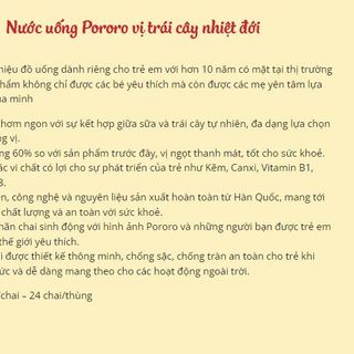 Tìm Đại Lý, Nhà Phân Phối, Cộng Tác Viên Sản Phẩm Nước Uống Pororo
