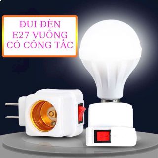 ĐUI ĐÈN E27 VUÔNG CÓ CÔNG TẮC giá sỉ