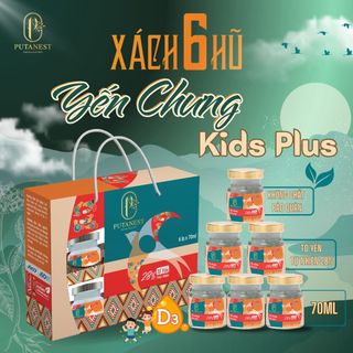 Xách 6 Hũ Yến Sào Putanest 28% Kids Plus giá sỉ