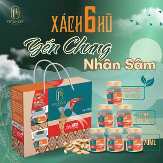 Xách 6 Hũ Yến Sào Putanest 28% Nhân Sâm giá sỉ