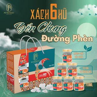 Xách 6 Hũ Yến Sào Putanest 28% Đường Phèn giá sỉ