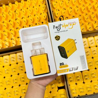 Củ sạc nhanh AR- PD09 2 cổng sạc ra : Cổng usb sạc nhanh 3.0 Cổng tyC sạc nhanh 20w Có bản chân tròn và chân dẹt