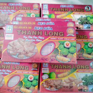 KẸO DỪA ĐẬU PHỘNG CƠM SẦU RIÊNG THANH LONG ĐẶC SẢN BẾN TRE 450G giá sỉ