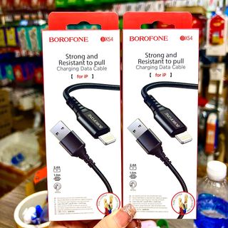 Cáp sạc chính hãng Borofone BX54 Còn 2 chân : ip và tyC Hỗ trợ sạc 2.4A