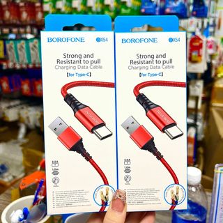 Cáp sạc chính hãng Borofone BX54 Còn 2 chân : ip và tyC Hỗ trợ sạc 2.4A