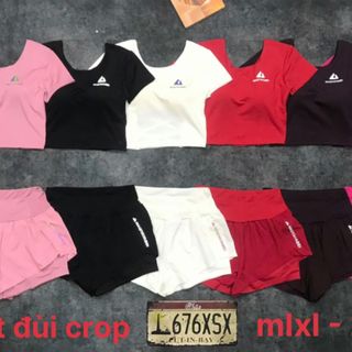 Set đùi nữ 2 lớp croptop Size m l xl Ri 221 giá sỉ