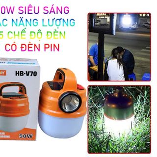 ĐÈN TÍCH ĐIỆN 50W SIÊU SÁNG - SẠC NĂNG LƯỢNG KIÊM ĐÈN PIN giá sỉ