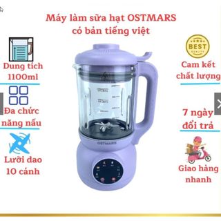 Máy làm sữa hạt OSTMARS 1000ML cối thủy tinh - HM01