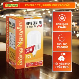 ĐÈN LED CAO CẤP LED BULB TRỤ NHÔM 30W - Độ sáng cực cao, không gây mỏi mắt, tuổi thọ 30.000 giờ sáng