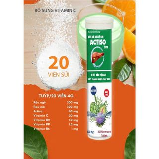 Viên C sủi bổ sung Vitamin C 4g đủ vị cam chanh dâu việt quất actiso hồng sâm tăng lực