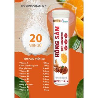Viên C sủi bổ sung Vitamin C 4g đủ vị cam chanh dâu việt quất actiso hồng sâm tăng lực