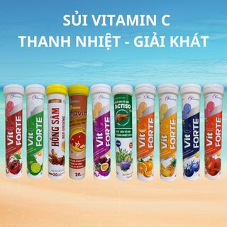 Viên C sủi bổ sung Vitamin C 4g đủ vị cam chanh dâu việt quất actiso hồng sâm tăng lực giá sỉ