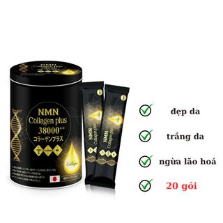 Nước uống NMN Collagen plus 38000 ++ giúp đẹp da, trắng da, chống lão hoá hộp 20 gói giá sỉ