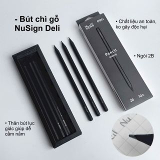 HỘP 10 CÂY BÚT CHÌ 2B NUSIGN giá sỉ