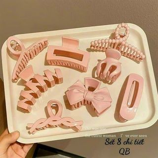 Set Kẹp Tóc Màu Hồng giá sỉ