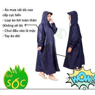 Áo mưa cánh dơi bít vải dù người lớn 1m4 giá sỉ