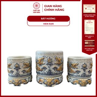 Vật Phẩm Thờ Men Rạn Cổ Họa Tiết Đắp Nổi Gốm Sứ Bát Tràng - Phúc Lộc Viên Minh giá sỉ