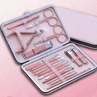 BỘ LÀM MÓNG CẮT MÓNG TAY 18 MÓN MÀU HỒNG PINKY giá sỉ