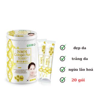 Nước uống NMN Collagen plus 50000 ++ giúp đẹp da, trắng da, chống lão hoá hộp 20 gói giá sỉ