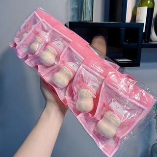 ❤ Bông phấn hồ lô kèm túi zip