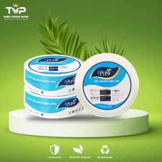 Giấy vệ sinh cuộn lớn Posy Xanh - Hồng