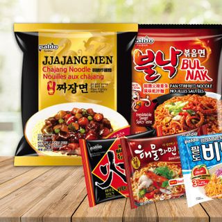 1 Thùng Mì trộn tương đen Paldo Jjajangmen 200g*16 (Gói) Nhập Khẩu Hàn Quốc
