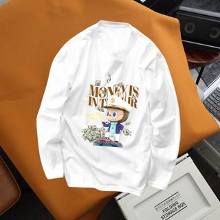 Áo thun cổ tròn nam dài tay vnxk chất lượng