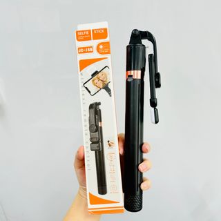 Gậy chụp ảnh JC-15 và JC-15S Độ dài thu gọn : 30cm Độ dài tối đa : 180cm Chân tripod chắc chắn Kẹp xoay 360 độ Nút bấm kết nối blt 4.2, kết nối tối đa 10m
